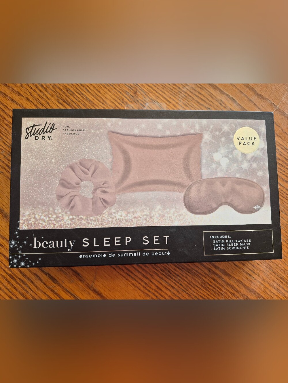 Satin Beauty Sleep Set in Dusty Rose - Pillowcase, Eye Mask & Scrunchie